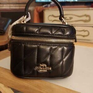 SOLD  NEW COACH AVA Quilted Leather Crossbody detachable gold chain Bag